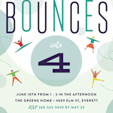 "Bounce into a birthday" - Children's Birthday Party Invitations in Aquamarine by Heather Francisco - Detail