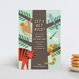 "Jungle Animals" - Children's Birthday Party Invitations in Forest by melanie mikecz - Front