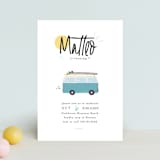 "Surfer's Dream Beach Bash" - Children's Birthday Party Invitations in Blue Skies by Maggie Maeve - Front