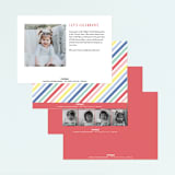 "Colorblock" - Children's Birthday Party Invitations in Kraft by Laura Hankins - Back of Card Options