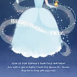 "Disney's Cinderella Bibbity Bobbity" - Children's Birthday Party Invitations in Midnight by Itsy Belle Studio - Detail