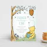 "Disney's Pooh Forest Scene" - Children's Birthday Party Invitations in Sky by Pixel and Hank - Front