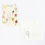"Disney Princess Mirrors" - Children's Birthday Party Invitations in Vanilla by Baumbirdy - Assembled