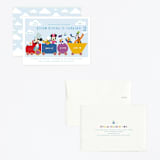 "Disney Mickey & Friends Birthday Train" - Children's Birthday Party Invitations in Sky by Madhvi Samimi - Assembled