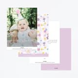 "Disney's Princess Portrait" - Children's Birthday Party Invitations in Cotton Candy by Cass Loh - Back of Card Options