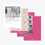 "Confetti Sprinkle" - Children's Birthday Party Invitations in Gumdrops by Up Up Creative - Back of Card Options