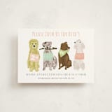 "Puppy Line-Up" - Children's Birthday Party Invitations in Peony by Shiny Penny Studio - Front