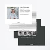 "Birthday Script" - Children's Birthday Party Invitations in Snow by Kasia Labocki - Back of Card Options