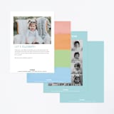 "Cake Party" - Children's Birthday Party Invitations in Sky by Shannon Chen of Four Wet Feet Studio - Back of Card Options