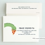 "Arched Dinosaur" - Children's Birthday Party Invitations in Leaf by Kacey Kendrick Wagner - FREE Recipient Addressing