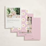 "Daisys" - Children's Birthday Party Invitations in Daisy by Little Print Design - Back of Card Options