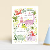 "Party Dinos" - Children's Birthday Party Invitations in Forest by Sarah Knight - Front