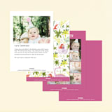 "Party Dinos" - Children's Birthday Party Invitations in Forest by Sarah Knight - Back of Card Options