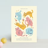 "Let's Pawty" - Children's Birthday Party Invitations in Candy by Shannon Chen of Four Wet Feet Studio - Front
