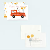 "Sound The Alarm!" - Children's Birthday Party Invitations in Dalmatian by Angela Thompson - Assembled