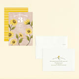 "Sunflower Party" - Children's Birthday Party Invitations in Blush by Pati Cascino - Assembled
