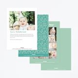 "PALpaca" - Children's Birthday Party Invitations in Aqua by Jessie Steury - Back of Card Options