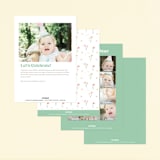 "storybook farm" - Children's Birthday Party Invitations in Mint by Jennifer Wick - Back of Card Options