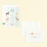 "storybook farm" - Children's Birthday Party Invitations in Mint by Jennifer Wick - Assembled