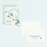"Buzzing Birthday" - Children's Birthday Party Invitations in Dragonfly by Kiersten Garner - Assembled
