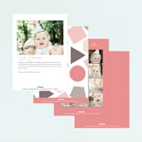 "Polaroid Big Number 1" - Children's Birthday Party Invitations in Peony by fatfatin - Back of Card Options