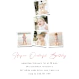 "Polaroid Big Number 1" - Children's Birthday Party Invitations in Peony by fatfatin - Detail