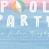 "Bobbing Beachball" - Children's Birthday Party Invitations in Cotton Candy by Beth Murphy - Detail