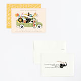 "Birthday Bus" - Children's Birthday Party Invitations in Sour Apple by Shiny Penny Studio - Assembled