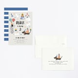 "Party Puppers" - Children's Birthday Party Invitations in Classic by Lehan Veenker - Assembled