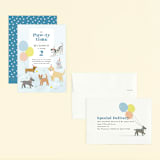"pawty time" - Children's Birthday Party Invitations in Sky by Karidy Walker - Assembled