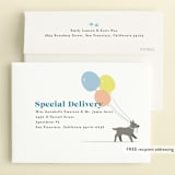 "pawty time" - Children's Birthday Party Invitations in Sky by Karidy Walker - FREE Recipient Addressing