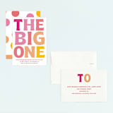 "The Big One" - Children's Birthday Party Invitations in Rose by Baumbirdy - Assembled
