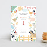 "barnyard fun" - Children's Birthday Party Invitations in Barn by peetie design - Front