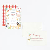 "barnyard fun" - Children's Birthday Party Invitations in Barn by peetie design - Assembled