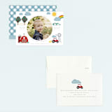 "Down by the farm" - Children's Birthday Party Invitations in Rainbow by Hudson meet Rose - Assembled