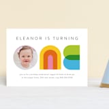"One" - Children's Birthday Party Invitations in Sunshine by Lori Wemple - Front