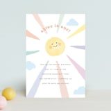"Rainbow sun" - Children's Birthday Party Invitations in Sherbet by Jennifer Wick - Front