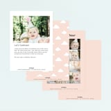 "Rainbow sun" - Children's Birthday Party Invitations in Sherbet by Jennifer Wick - Back of Card Options