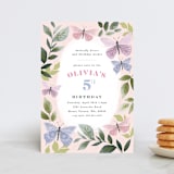 "butterfly kisses" - Children's Birthday Party Invitations in Petal by Karidy Walker - Front