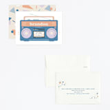 "Lets rock" - Children's Birthday Party Invitations in Denim by Creo Study - Assembled