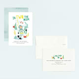 "Deep Dive" - Children's Birthday Party Invitations in Sea Green by Itsy Belle Studio - Assembled