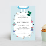 "Disney's Alice In Wonderland Birthday" - Children's Birthday Party Invitations in Sky by Annie Holmquist - Front