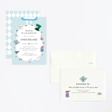 "Disney's Alice In Wonderland Birthday" - Children's Birthday Party Invitations in Sky by Annie Holmquist - Assembled