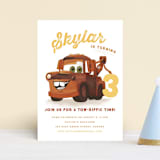 "Disney and Pixar's Tow-riffic Mater" - Children's Birthday Party Invitations in Pearl by Jessie Steury - Front