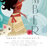 "Disney's Moana of Motunui" - Children's Birthday Party Invitations in Ocean by Ana de Sousa - Detail