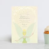 "Disney's Tinkerbell Fairy Dust" - Children's Birthday Party Invitations in Pixie by Heather Cairl - Front