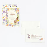 "Disney's Magical Bambi" - Children's Birthday Party Invitations in Cream by Cass Loh - Assembled