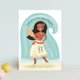 "Disney's Moana Make Way, Make Way" - Children's Birthday Party Invitations in Shell by Itsy Belle Studio - Front