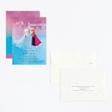 "Elsa and Anna from Disney's Frozen" - Children's Birthday Party Invitations in Twilight by Lori Wemple - Assembled