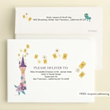 "Disney's Tangled Floral Birthday Invite" - Children's Birthday Party Invitations in Lilac by Katherine Dietz - FREE Recipient Addressing